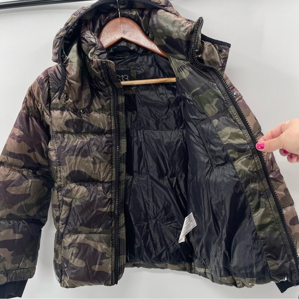 S13 New York Boy's Downhill Camo-Print Down-Blend Hooded Jacket Size 8 - Picture 5 of 12
